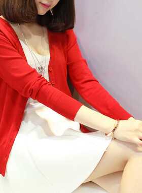Autumn And Winter Casual Thin Women's Knitted Short Cardigan