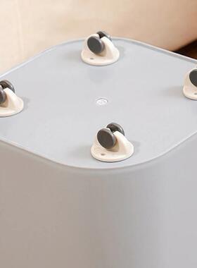 4pcs Adhesive Pulley Storage Box Pulley Trash Can Self-adhes