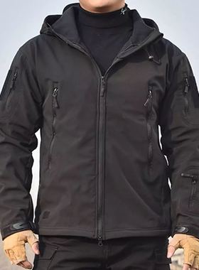 Men's Jacket Soft Shell Shark Skn Fleece Waterproof