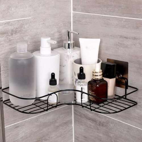 Bathroom Wall-mounted Corner Frame Shower Shelf Wrought - 图0