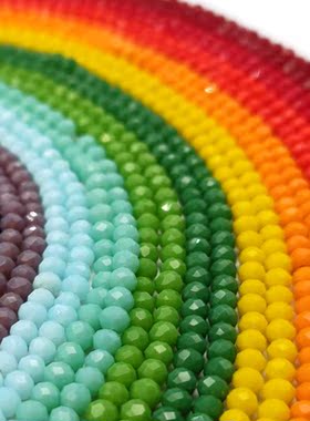 2 3 4 6 8mm Multicolored Porcelain Beads Crystal Beads Face