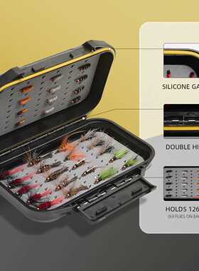 SF Fly Fishing Black Trout Flies Fly Box Storage Case Waterp
