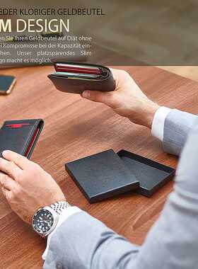 Men's Wallet Carbon Fiber Credit Card Wallet RFID Protection