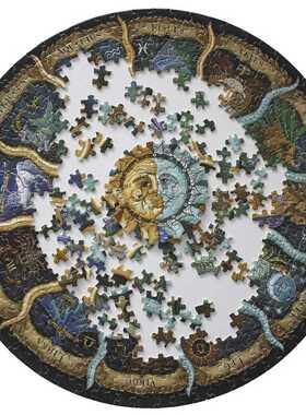 Wood Round Jigsaw Puzzles for Adults Kids Best Gifts  Wo
