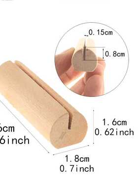 20Pcs Photo Holder Stumps Wood Clips with Kraft Paper Cards