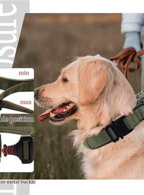 Durable Tactical Dog Collar Leash Set Adjustable Military Pe