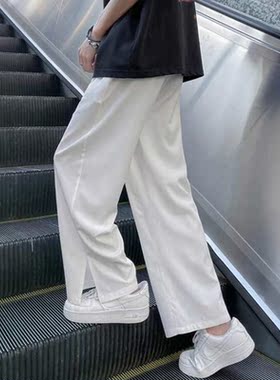 Summer Thin Casual Pants Men's Fashion Black Green White Str