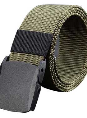 Fashion Men's Belt No Metal Plastic Buckle Outdoor Belts Ca