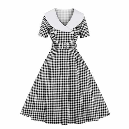 Audrey Hepburn Dress vestidos 50s Polk Dots Rockabilly dress - 图2