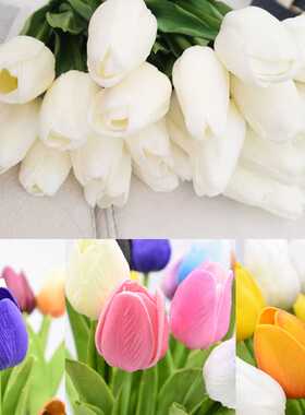 5/10/20pcs Artificial Flowers Real Touch PU Tulips Fake Flow