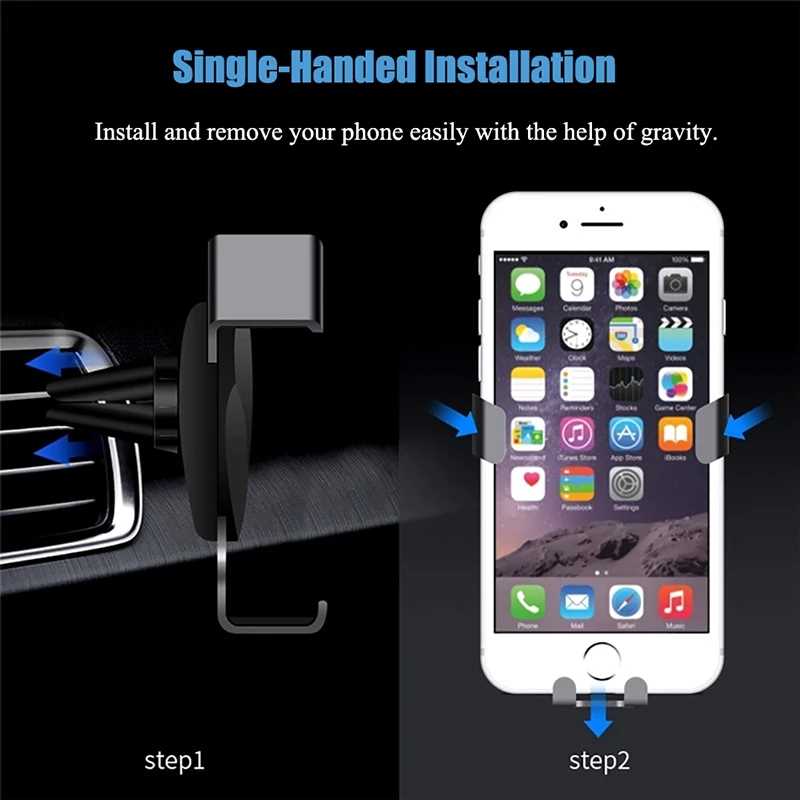 Gravity Car Phone Holder Mobile Stand Smartphone GPS Support-图2