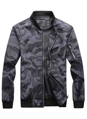 Quality Men's Camouflage Zipper Jackets Male Coats Camo Bomb