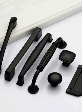 Black Handles for Furniture Cabinet Knobs and Handles Kitche