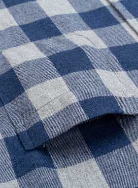 Men's Fashion Brushed Flannel Plaid Button-down Shirts Singl