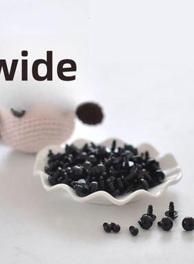 100pcs 6-24mm Black Plastic Safety Eyes For Toys Doll Craft