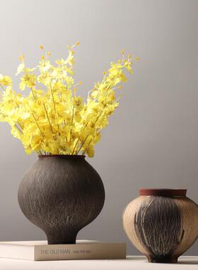 现代泼墨陶瓷花瓶客厅创意插干花摆件家居玄关艺术装饰品桌面摆设
