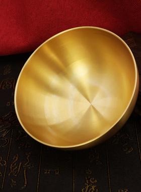 供碗供佛斋碗七供水碗八供水神台黄铜光面碗家用佛堂佛具用品摆件