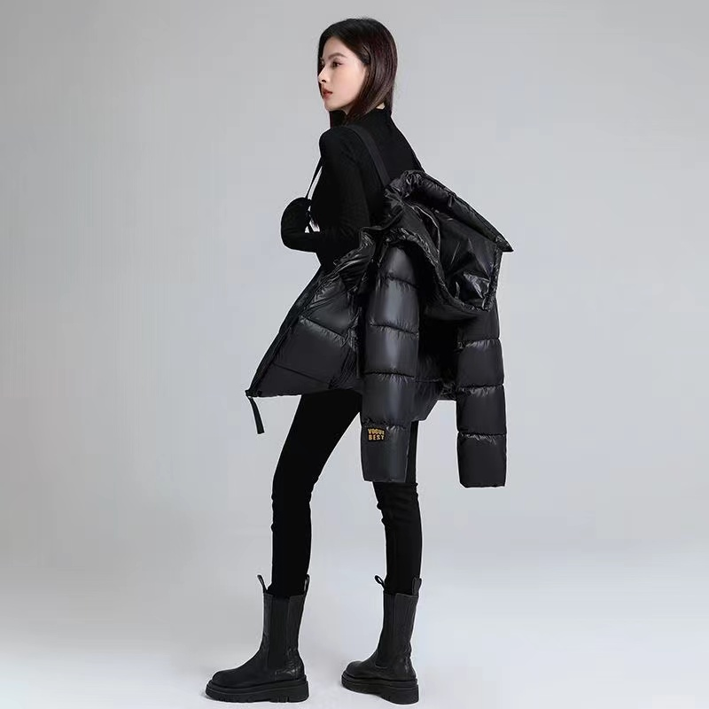 明星同款2023年新款男女同款羽绒服外套加厚保暖连帽黑金冬季休闲_羽绒服大卖场1号_运动服/休闲服装-第3张图片-提都小院