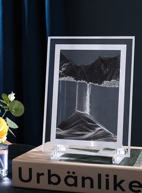 创意流沙画液体沙漏摆件解压治愈办公室好物桌面装饰品生日小礼物