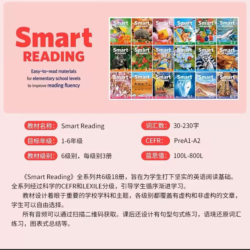 原版进口e-future新版smart reading123456级别学生教材少儿英语启蒙寒暑假短期阅读课程提高单词积累量读写分级阅读