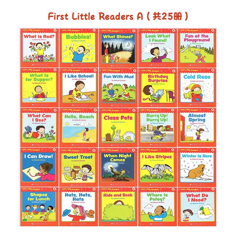 学乐原版进口学乐小读者英语分级阅读First Little ReadersA-H英文分级绘本6套132册儿童英语3-8岁亲子阅读儿童认知启蒙有声绘本 - 图0