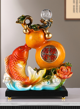 圣优顿树脂新中式客厅鱼摆件