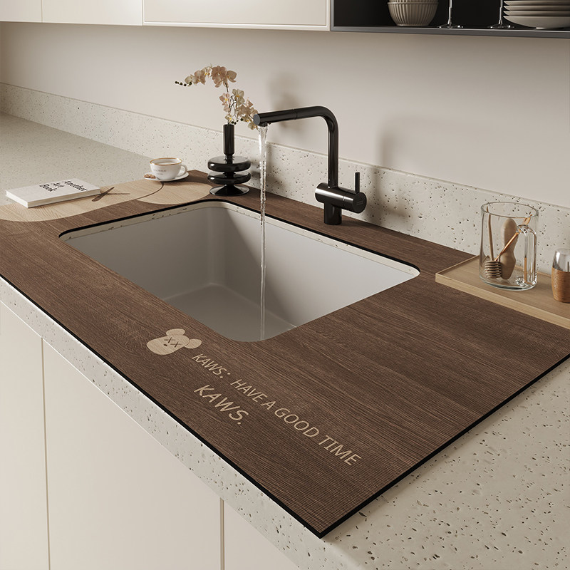 厨房洗手台硅藻泥吸水垫吧台满铺免洗可擦洗漱台面垫水龙头沥水垫,淘宝优惠券,粉丝福利购,淘宝优惠卷