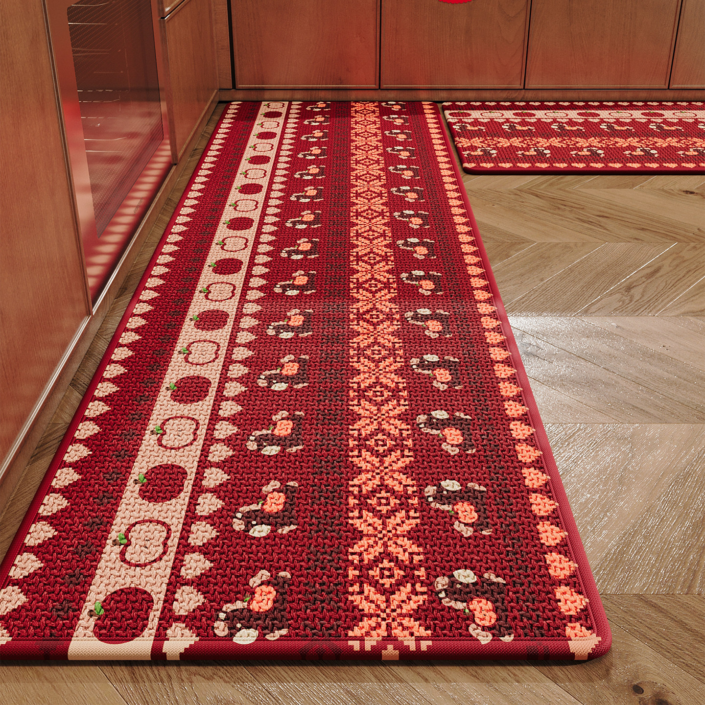 耐脏耐磨红色卡通小马家用吸水速干擦脚垫厨房专用地垫防滑垫地毯,淘宝优惠券,粉丝福利购,淘宝优惠卷