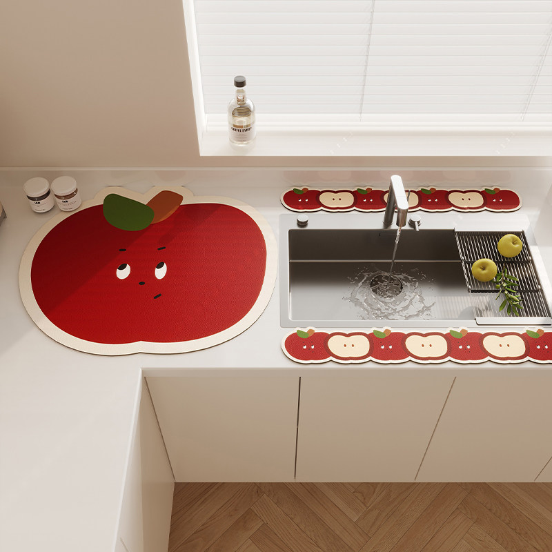 厨房水龙头硅藻泥挡水条沥水垫卫生间台面吸水垫长条窄边浴室杯垫,淘宝优惠券,粉丝福利购,淘宝优惠卷