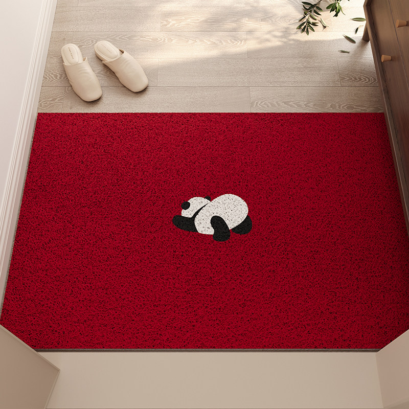 PVC丝圈入户门地垫玄关大门口红色进门脚垫防滑耐脏耐磨除尘门毯,淘宝优惠券,粉丝福利购,淘宝优惠卷