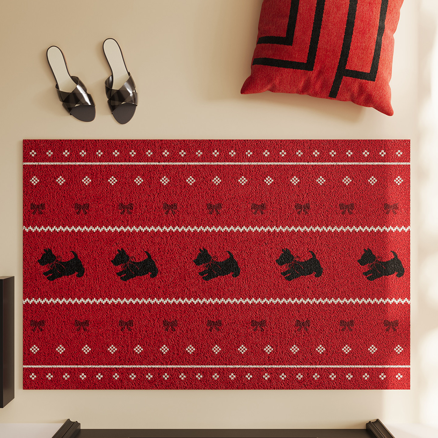 玄关入户门地垫大门口进门红色脚垫丝圈刮泥耐磨耐脏毯防滑可裁剪,淘宝优惠券,粉丝福利购,淘宝优惠卷