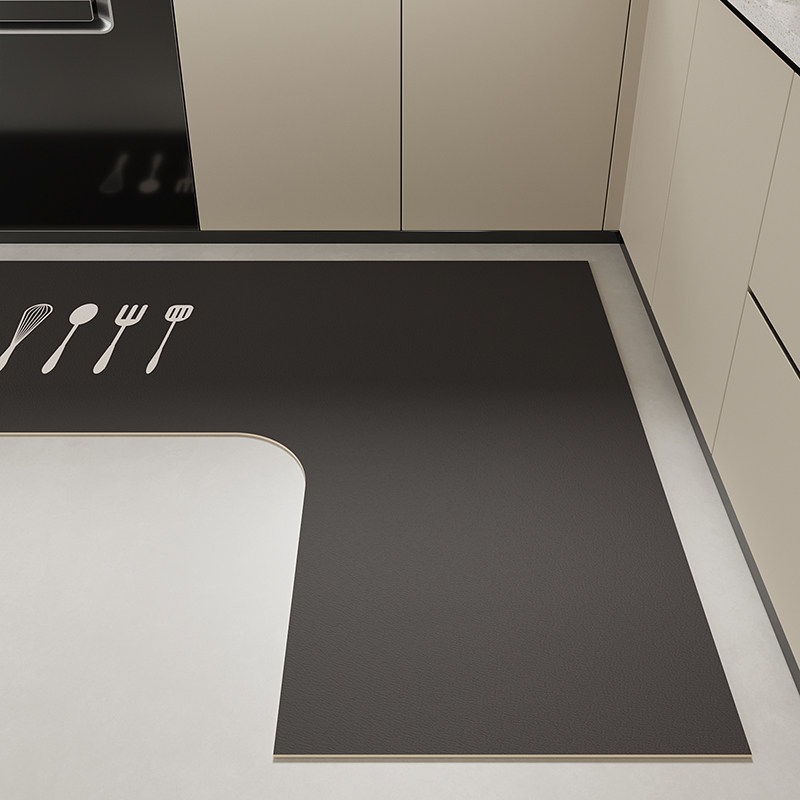厨房L型吸油吸水防滑家用软垫免洗可擦防摔地垫耐脏高级感可定制,淘宝优惠券,粉丝福利购,淘宝优惠卷