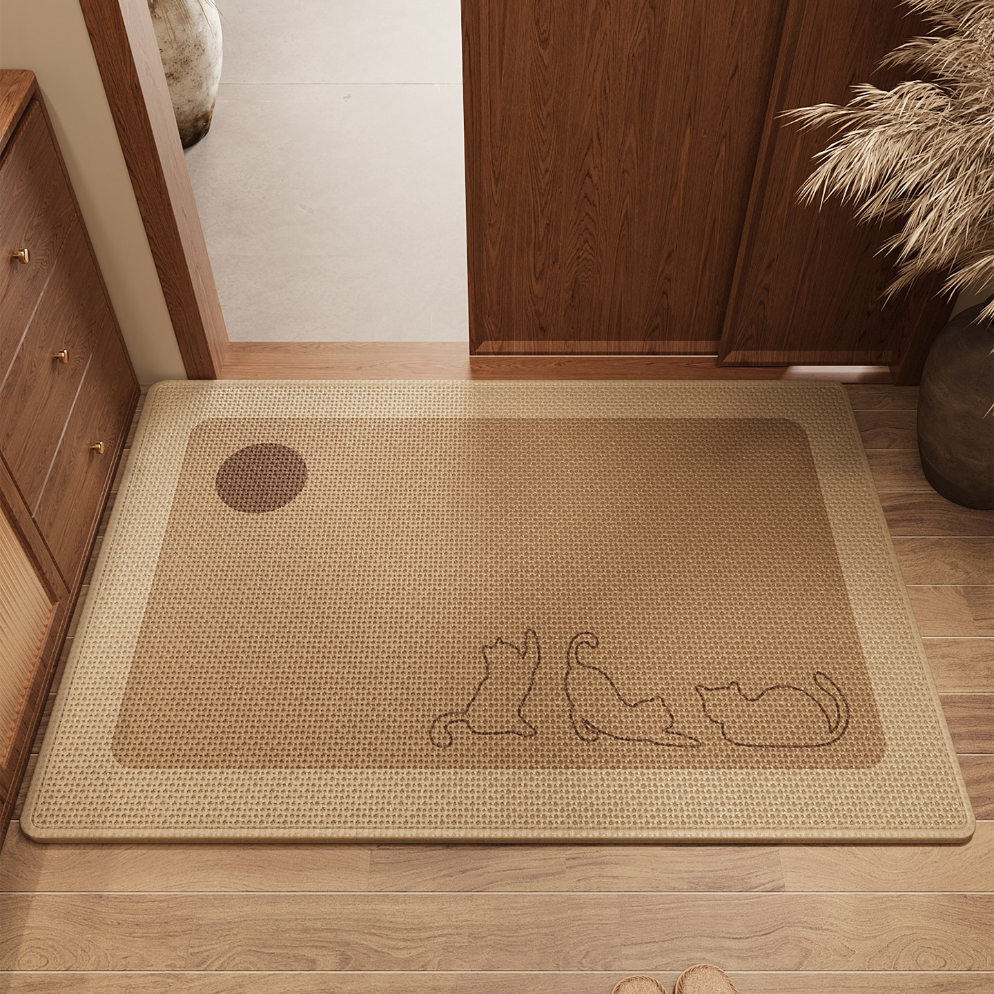 入户门地垫大门口进门侘寂风防滑脚垫别墅高级感耐脏除尘免洗地毯,淘宝优惠券,粉丝福利购,淘宝优惠卷