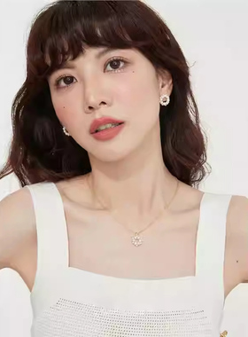 MORI DORI西露纱语百搭通勤几何珍珠吊坠项链小众精致毛衣链