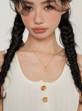 LOVEIXCC尼斯海岸极简休闲精致幸运马蹄项链ins时髦叠戴锁骨链