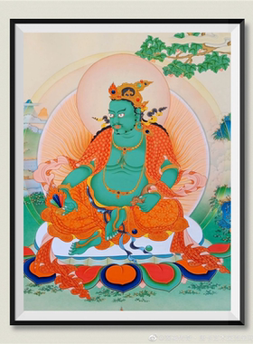 五路财神爷像挂画图佛画自粘墙上防水油墙贴海报背胶印刷招财墙面