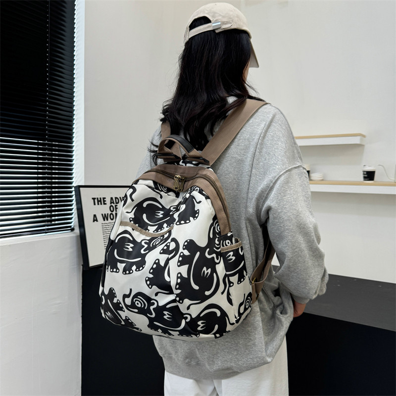 女士旅行背包大容量双肩包牛津布印花妈咪包时尚休闲旅游轻便书包,淘宝优惠券,粉丝福利购,淘宝优惠卷