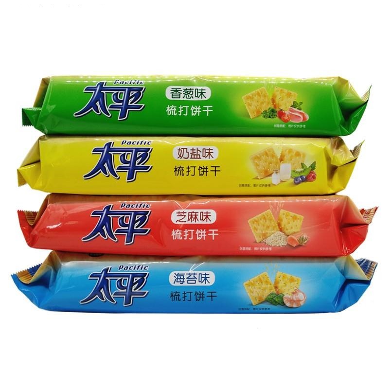 太平苏打饼干奶盐味整箱旗舰店香葱味梳打饼干低糖800g独立小包装