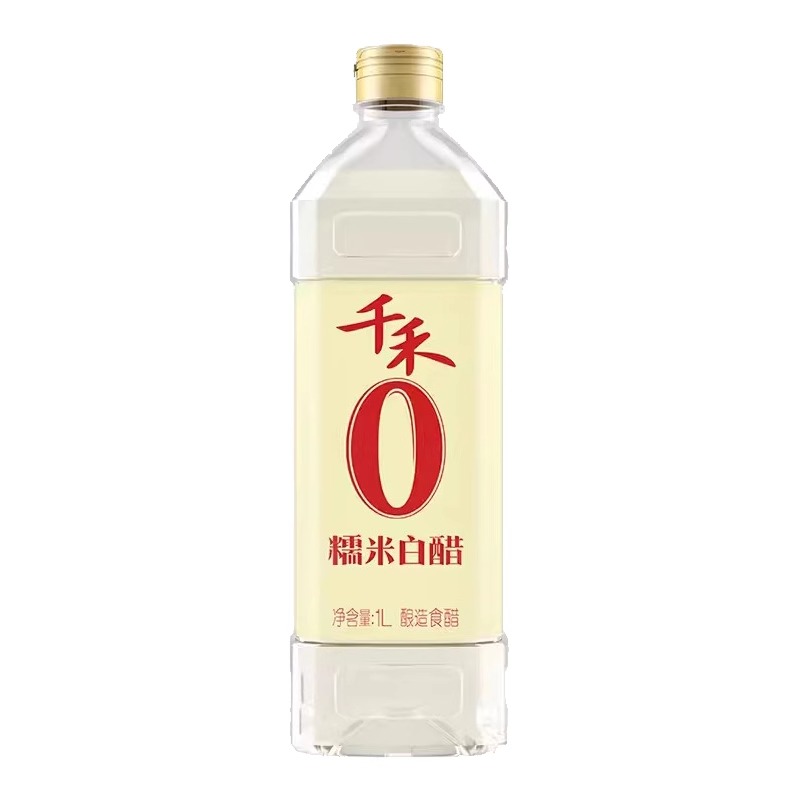 千禾零添加醋1L糯米白醋酿造家用大瓶凉拌食用0添加千和零加食醋