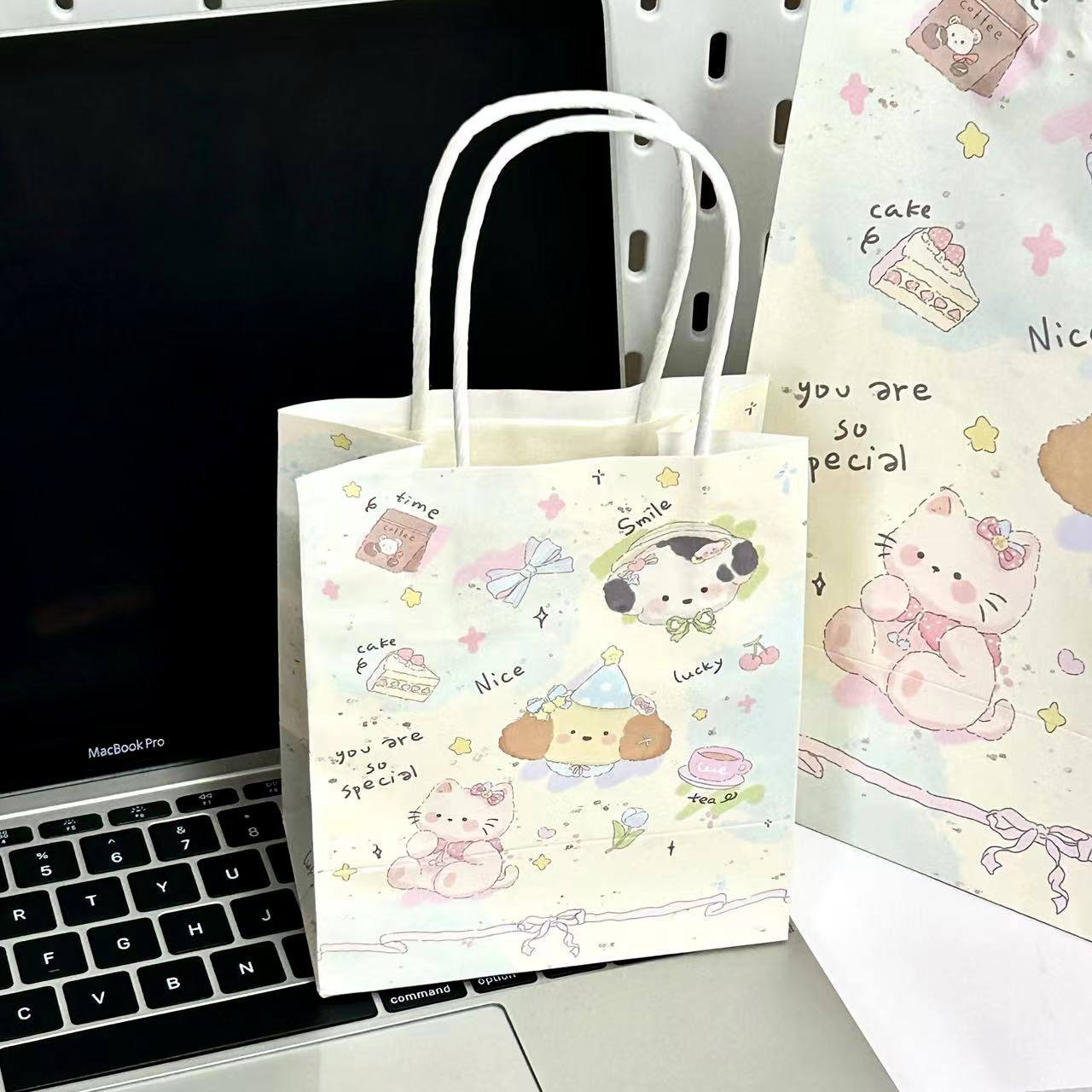 高颜值ins小狗茶话会礼品袋耐用精美送礼包装袋卡通可爱手提袋子,淘宝优惠券,粉丝福利购,淘宝优惠卷