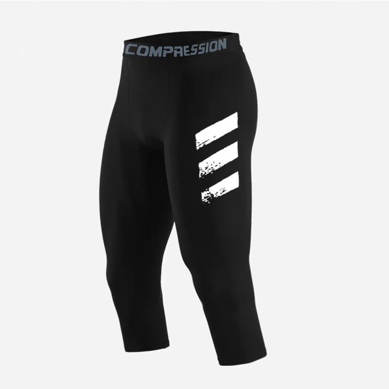 田径马拉松运动紧身裤男高弹力速干透气篮球跑步训练压缩短裤黑色,淘宝优惠券,粉丝福利购,淘宝优惠卷