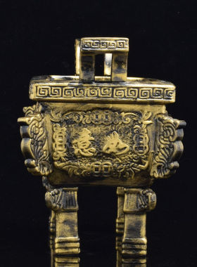 仿古铜有求必应鼎香炉家用陶瓷四方鼎寺庙供奉特大号方形插香熏炉