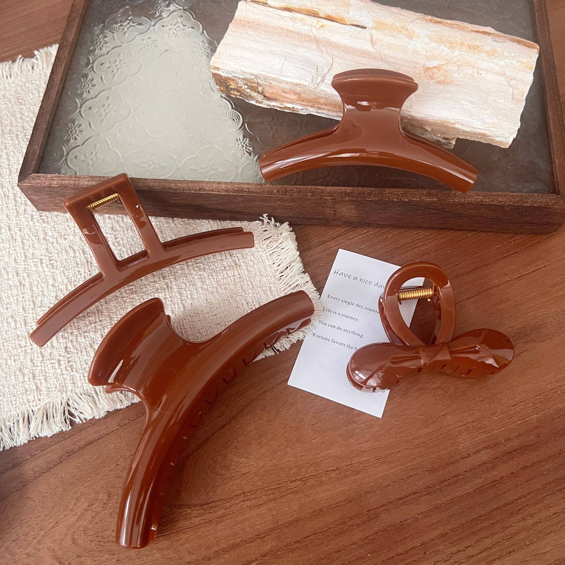 落日橘~气质简约镂空南瓜抓夹一字鲨鱼夹高级感日韩优雅发抓,淘宝优惠券,粉丝福利购,淘宝优惠卷