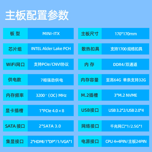 尔英板载CPU套装ITX主板12代i9-12900HK i7-12700H电脑MoDT台式D4 - 图1