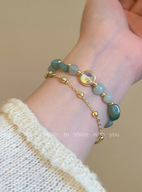 超仙葡萄石青提串珠手链女