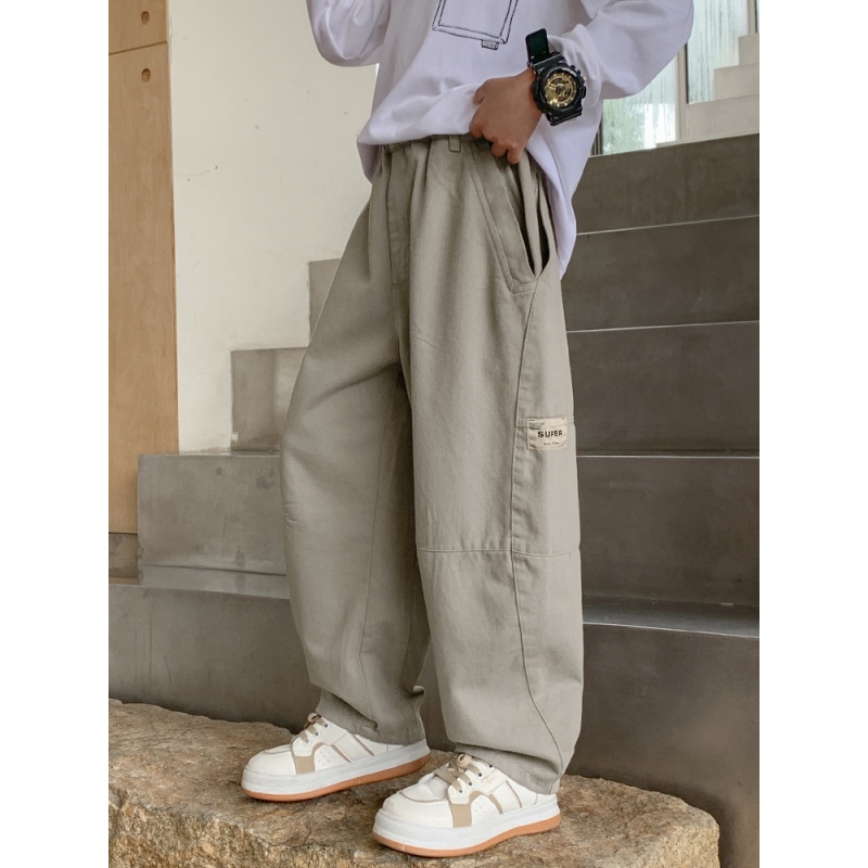 男童裤子春秋2025新款儿童秋季宽松百搭直筒裤中大童洋气休闲裤潮 - 图3