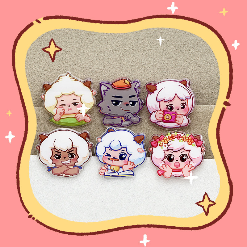 喜羊羊与灰太狼趴趴亚克力PP夹多角色可爱便签夹官方动漫周边,淘宝优惠券,粉丝福利购,淘宝优惠卷