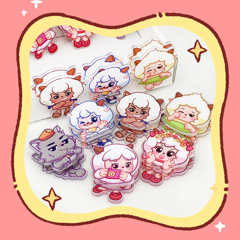 喜羊羊与灰太狼趴趴亚克力PP夹多角色可爱便签夹官方动漫周边,淘宝优惠券,粉丝福利购,淘宝优惠卷