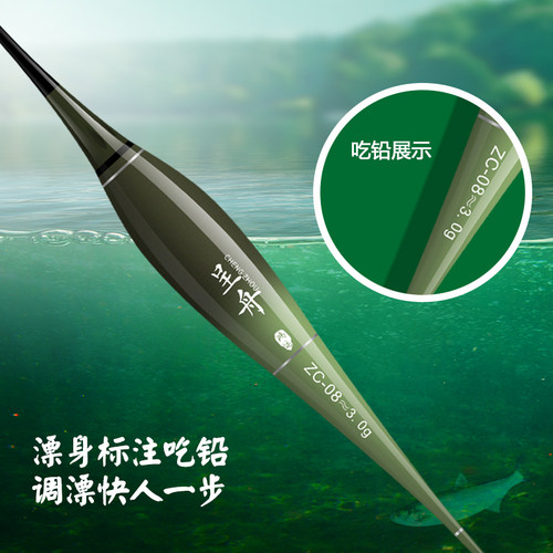 呈舟一体激光硬尾夜光漂咬钩变色水晶硬尾日夜两用高灵敏醒目鱼漂 - 图1