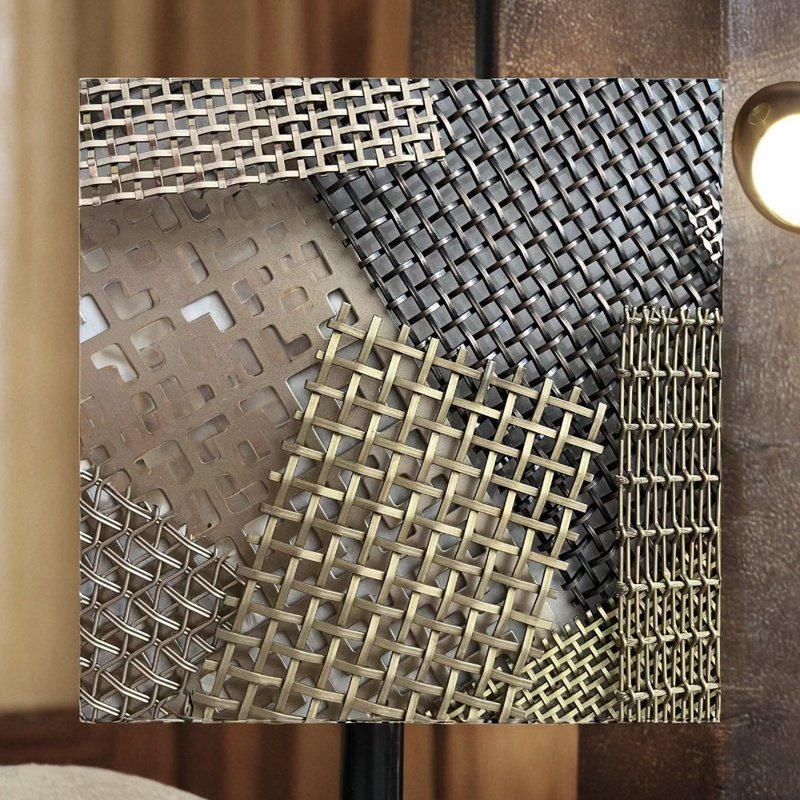 仿古做旧幕墙金属网屏风方孔不锈钢氟碳漆隔断金色吊顶镀钛菱形孔,淘宝优惠券,粉丝福利购,淘宝优惠卷